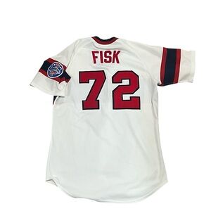 Chicago White Sox Carlton Fisk #72 Majestic Cooperstown Jersey Men’s M